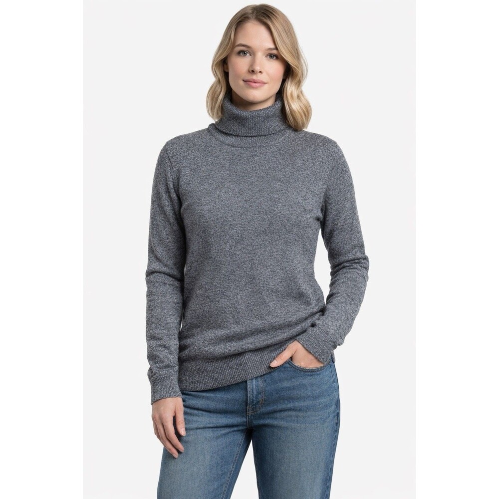 Andrew Marc Gray Turtleneck Sweater Women’s XS Soft Knit Pullover Classic Chic